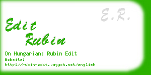 edit rubin business card